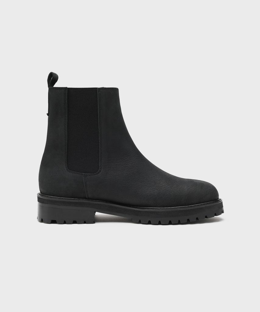 Firenze Atelier [Vibram] Round Toe Basic Chelsea Boots 9703 [Natural Black]
