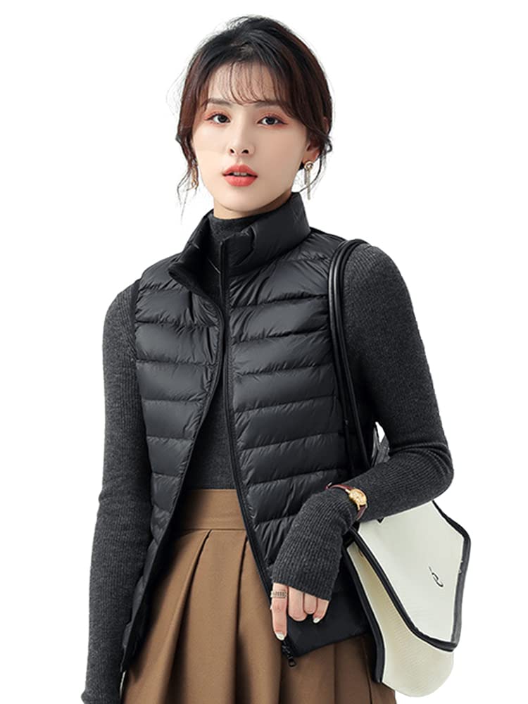 

CLAZOLIY Ultralight Down Warm and Lightweight Puffer Vest with Compact CL109 Women s Vest, Cold-Resistant, Storage, (JP, Alphabet, Small, Black) чёрный