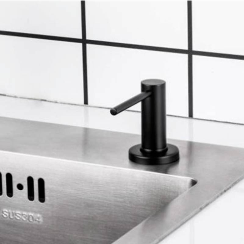 Modern Minimalist 304 Stainless Steel Soap Dispenser With Push Button For Kitchen Bathroom Use