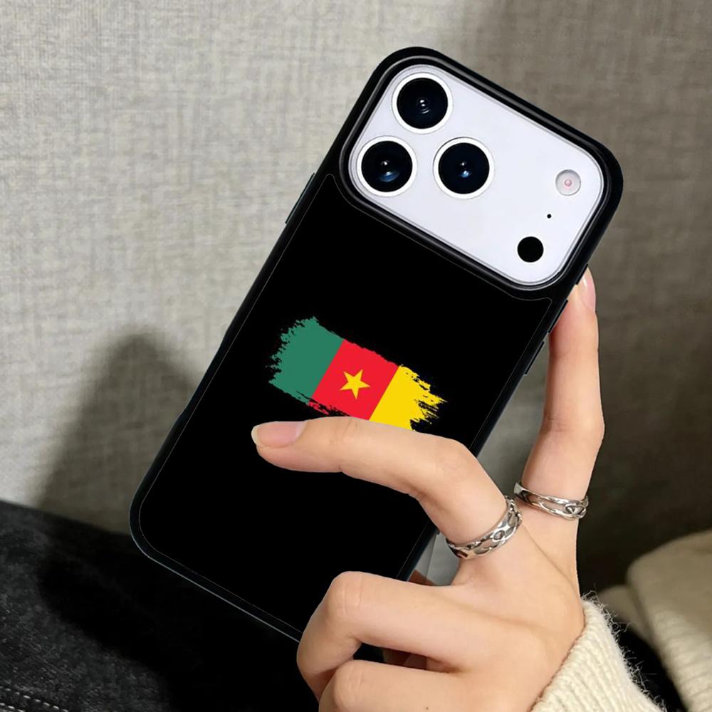 Capa Case for iPhone 17 Air 16 Pro Max 15 Plus 11 13 Mini 14 12 Back Phone Cover Republic of Cameroon Flag