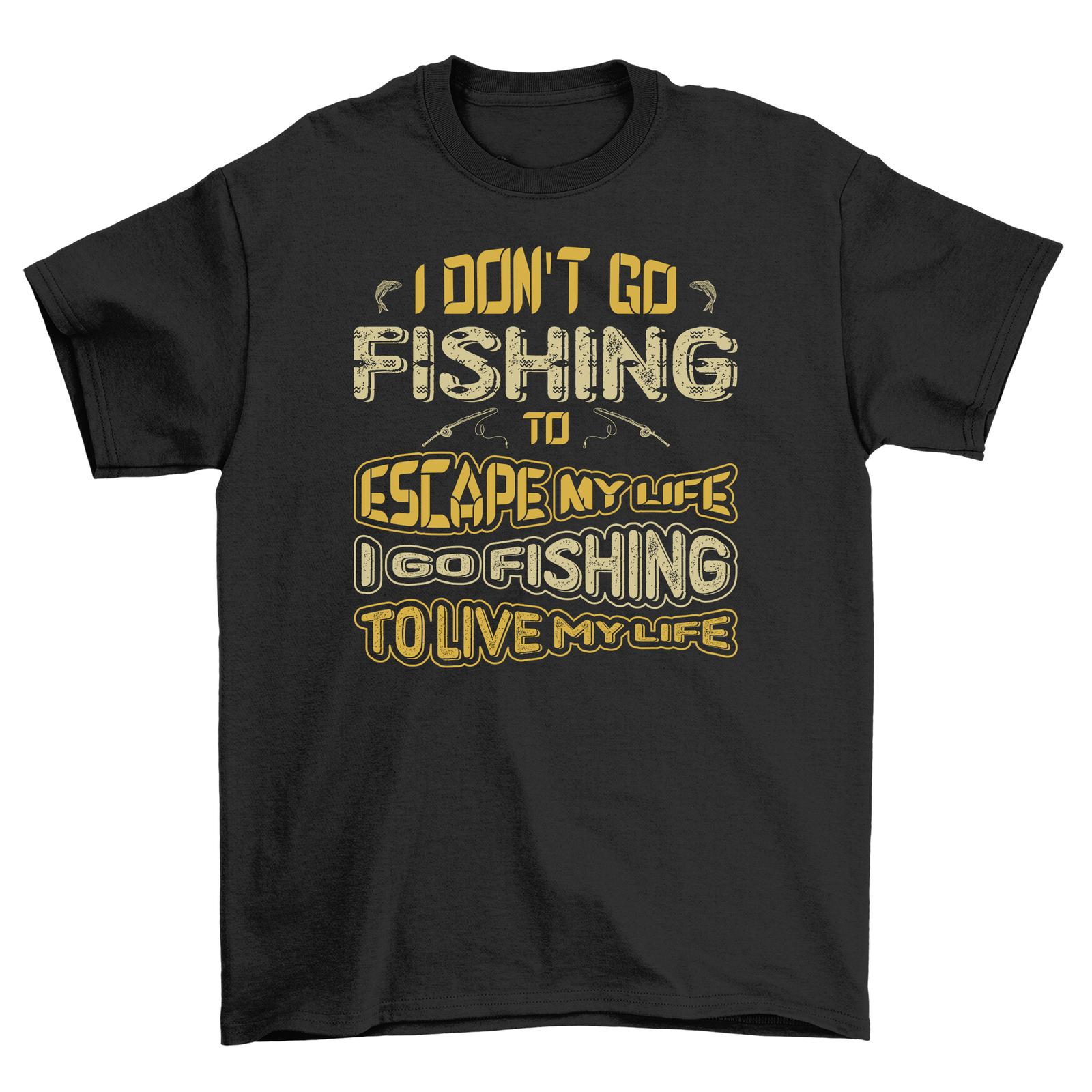 

8 Fishing Escape Funny T-Shirt Mens Womens Tees Top - Reel in Laughs! Unisex Design, Perfect for Fi 2XL