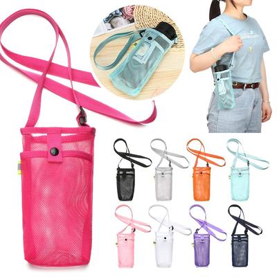 Outdoor Portable With Strap Mesh Cup Pouch Mobile Phone Bag Cup Sleeve Sport Water Bottle Cover