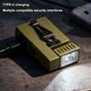 C9 Portable Mini Flashlight with High Brightness, Adjustable Angle, Rechargeable, Multifunctional Red and Blue Warning Outdoor Work Light