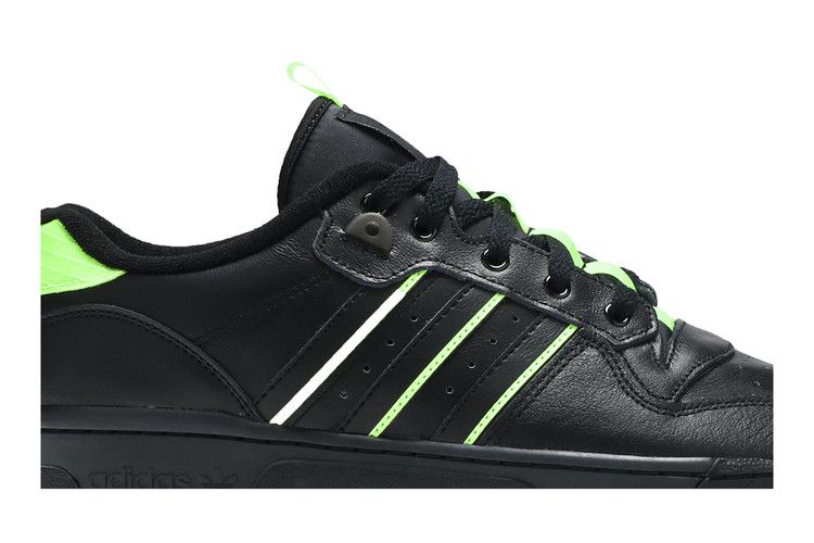 Men's Sneakers adidas Rivalry Low Core Black Solar Green Core Black/Core Black/Solar Green