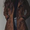 High Quality Women's Autumn Winter Coat Faux Fur Long Trench Coat