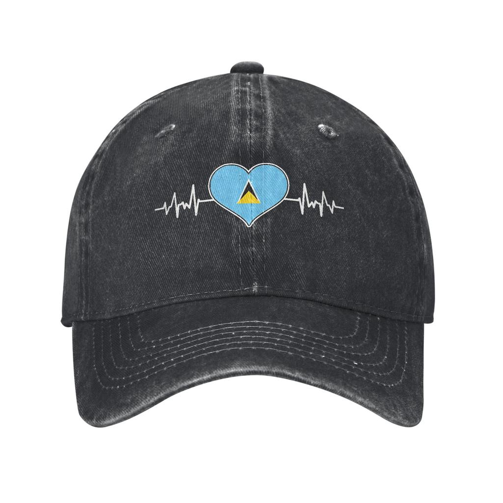Saint Lucia Flag Casual Baseball Cap Summer Trucker Hat High Quality Outdoor Sports Hip Hop Hats Men Adult Trendy Baseball Caps