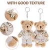 CALLARON Bear Plush Keychain Set of 2, Matching Couple Bag Decorations, Fluffy Bears, Valentine's Day Gift