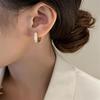 Boucles d'oreilles créoles coréennes en émail tendance pour femmes et filles, bijoux cadeaux en gros