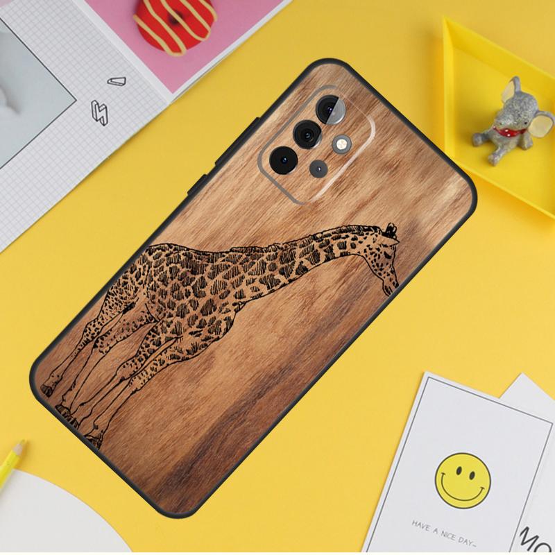 Natural Bamboo Wood Pattern Print Case For Samsung Galaxy A16 A26 A36 A56 A06 A55 A35 A15 A53 A32 A52 A33 A13 A14 A34 A54 A17