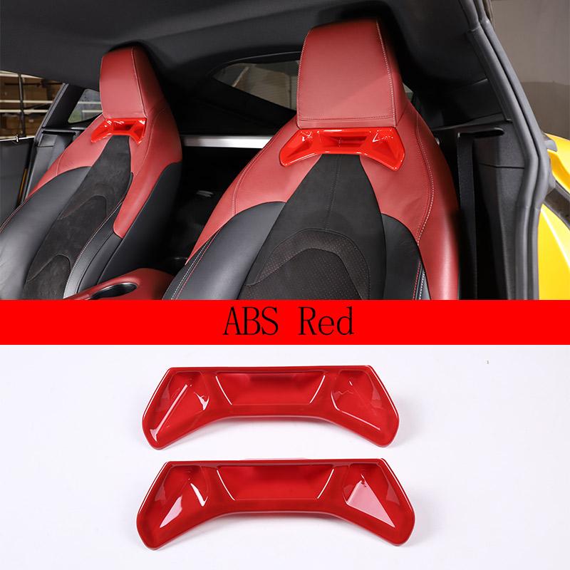 

Carbon Fiber/Red Style Car Front Seat Back Trim Cover Sticker For Toyota GR Supra A90 2019-2026 Car Interior Accessories