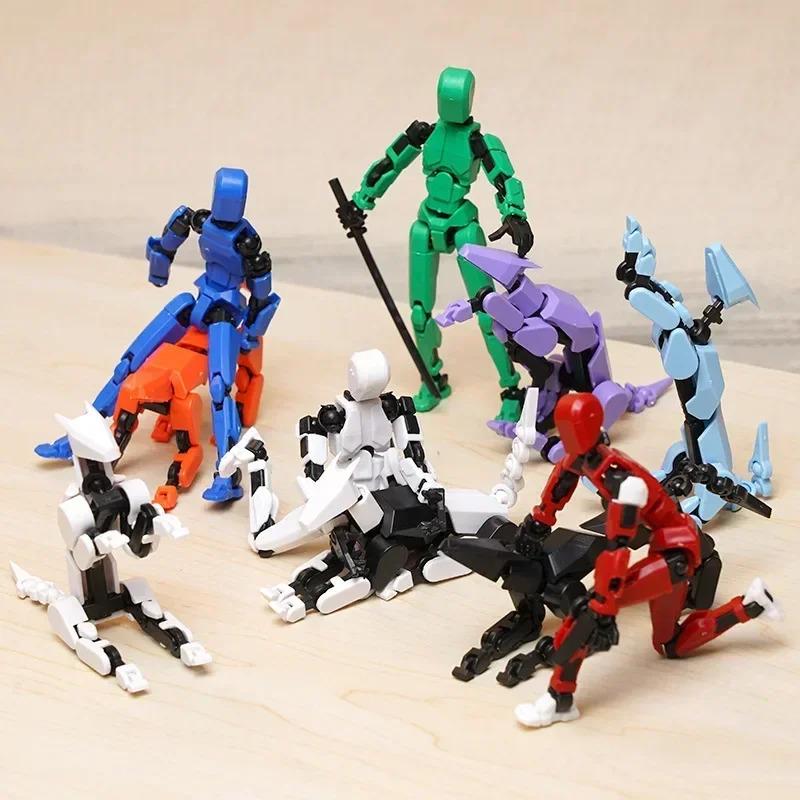 Action 13 Figure Titan Multi-Jointed Movable Shapeshift Robot T13 Action Mannequin Character And Dog Figure Toys Gifts For Kids