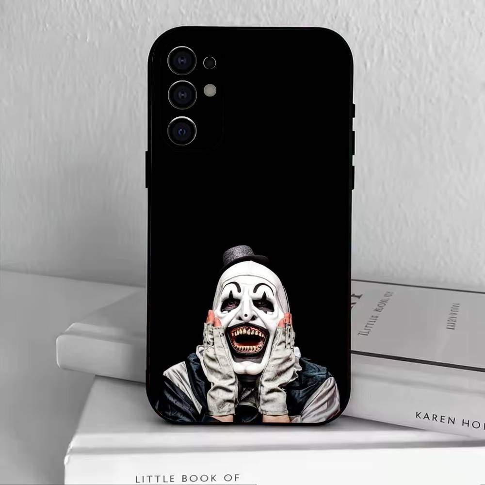 Gothic-Terrifier-Art the Clown Phone Case Black Silicone Soft For Samsung S25,S24,S21,S22,S23,S30,Ultra,S20,Plus,Fe,Lite