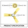 Sturdy Brass Materials 20Pcs Circular Wire Connectors with Properties Accessory for Maintenances and Installation