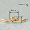 Two-Strand Rope Kink Buckle Ring For Women, Simple And Fashionable Ring, Classic Design Single Ring
