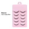 5Pairs False Eyelashes Natural Perfect Fitting Artificial Fiber Cross Short Makeup Extensions Eye Lashes for Dressing Room