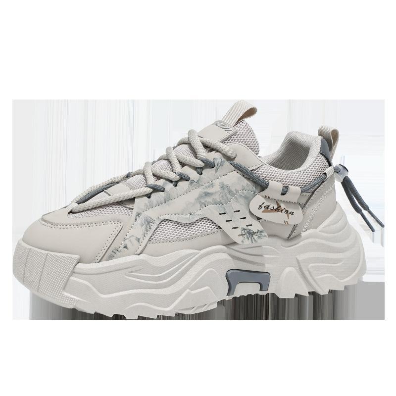 Scarpe da uomo nuove estive da uomo con plateau sportive in rete traspiranti casual scarpe da papà da uomo