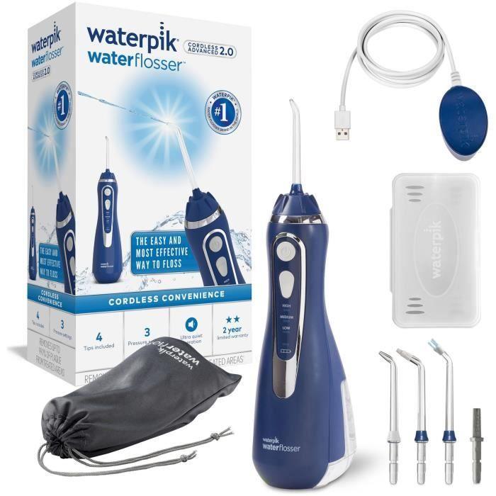 Waterpik WP-583 Electric Dental Flosser 3 Pressure Levels Navy Blue