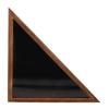 Brown Wood Flag Case Triangle Holder Protective Cover Included Folded Display Box Patriotic Decor Storage Boxes Wooden Container
