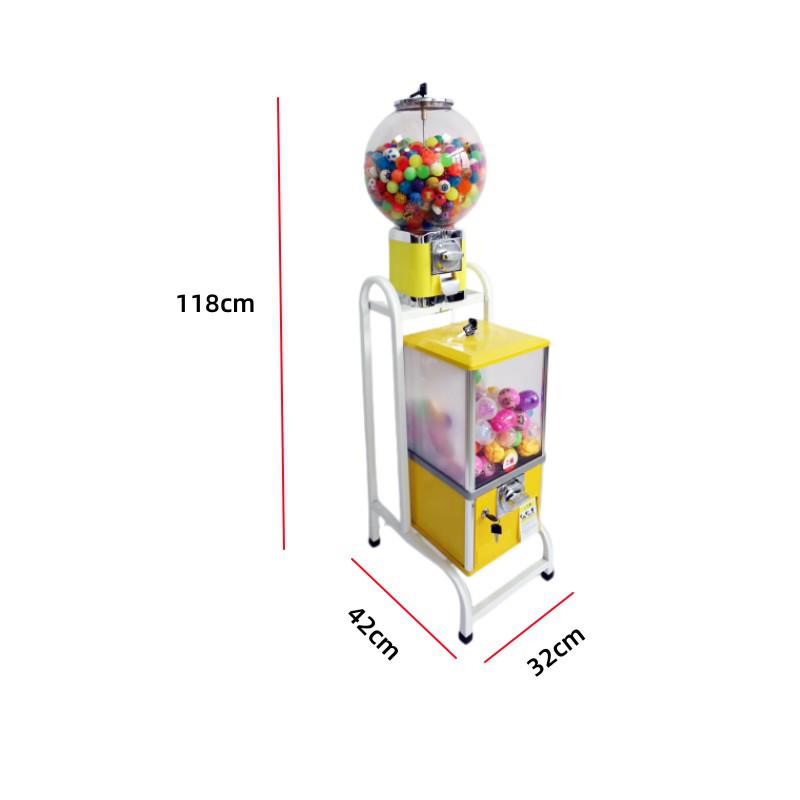 Classic Bouncy Ball & Gumball Machine: Double-Layer Egg-Shaped Amusement Toy