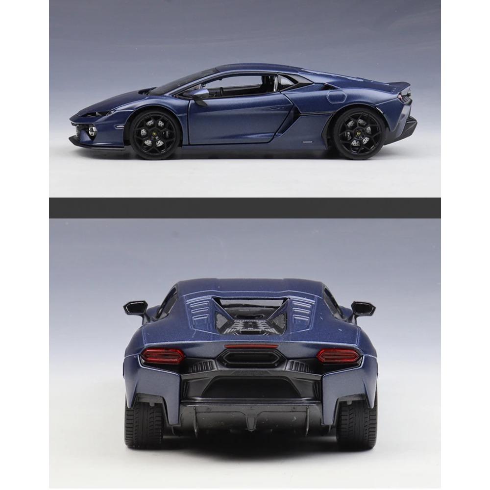 WELLY 1/24 Lamborghini Temerario Alloy Scale Car Model Diecast Metal Static Collection Children Birthday Toy Car Vehicles Gifts