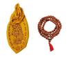 TreegoArt Mala Rudraksha cu 5 fețe 108 mărgele cu Geantă Japa Gomukhi, Lemn, Fără Piatră Prețioasă - Pachet de 2