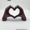 Heart-Shaped Wood Grain Resin Ornament — Perfect Desktop Decoration & Gift for Couples
