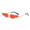 Flame Frameless Sunglasses Party Sunglasses Feather Sunglasses Metal