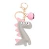 Chaveiro de Couro de Dinossauro Fofo Moerstar com 5 Ornamentos para Bolsa de Carro Celular Carro Anime Popular Moe para Homens e Pelúcia de Animal de Couro Estilosa com 5