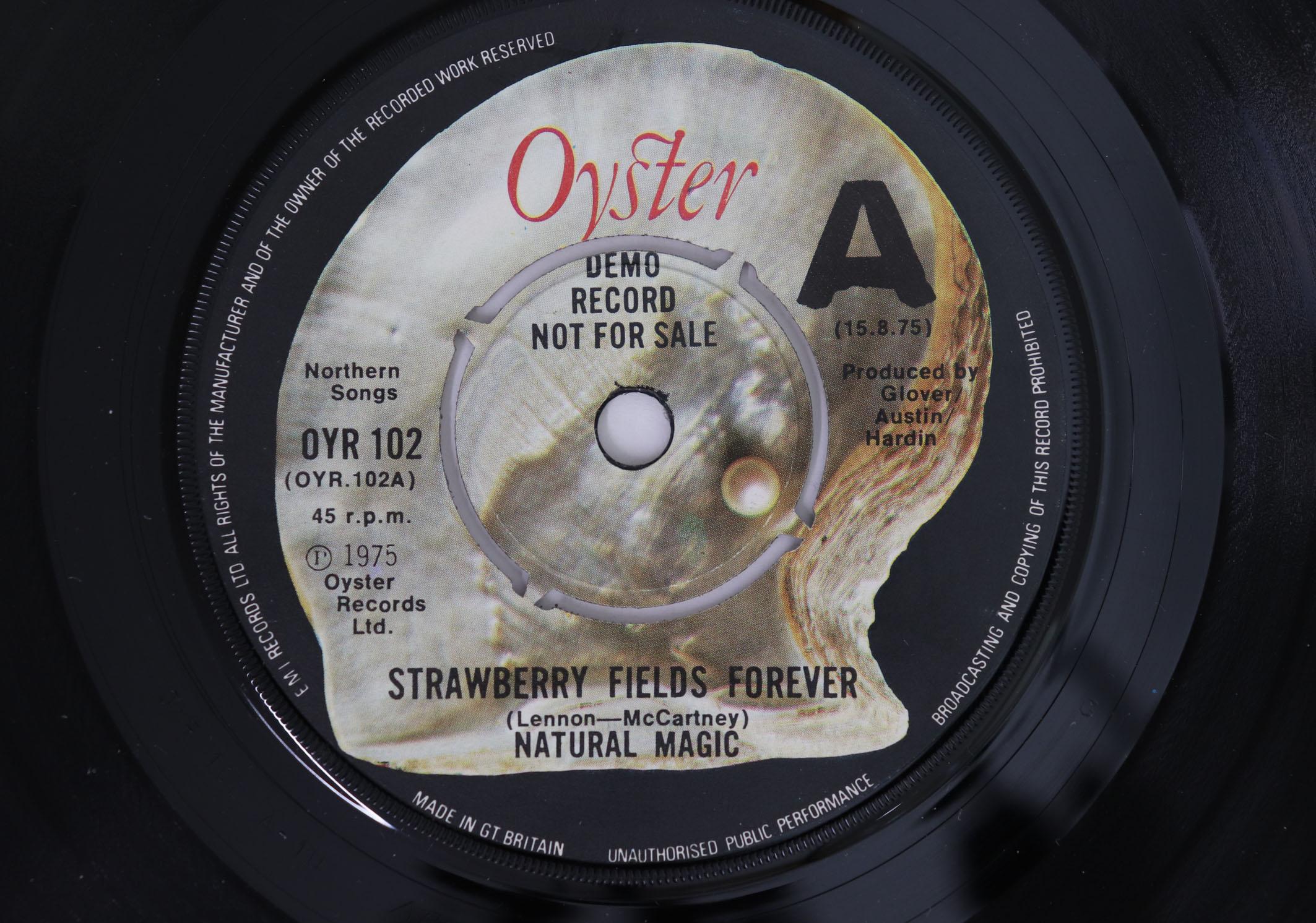 

7inch Record NATURAL MAGIC Strawberry Fields Forever Isolate OYR102PROMO OYSTER 1975 UK Rock Used