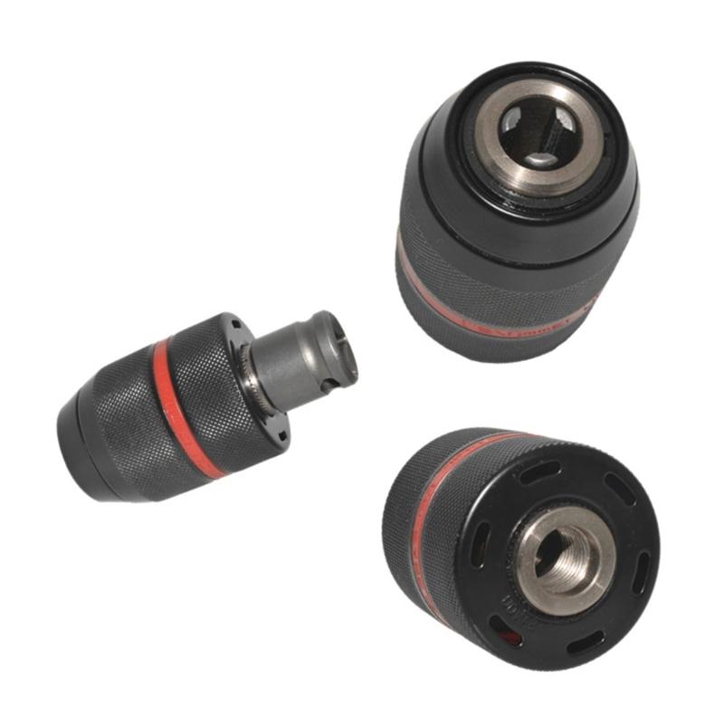 1.5-13mm Precise Keyless Drill Chuck-Converter 1/2-20UNF Thread Quick Change Adapter SDS-Plus Shank 1/4" Hex Accessories