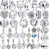 Sterling Pet Cat and Dog Pendant Unicorn Flower Family Beads Fit Original Charms Bracelet Women DIY Jewelry