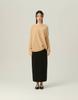 Beiseuseuledeu One Shoulder Flow Knit Top_Beige