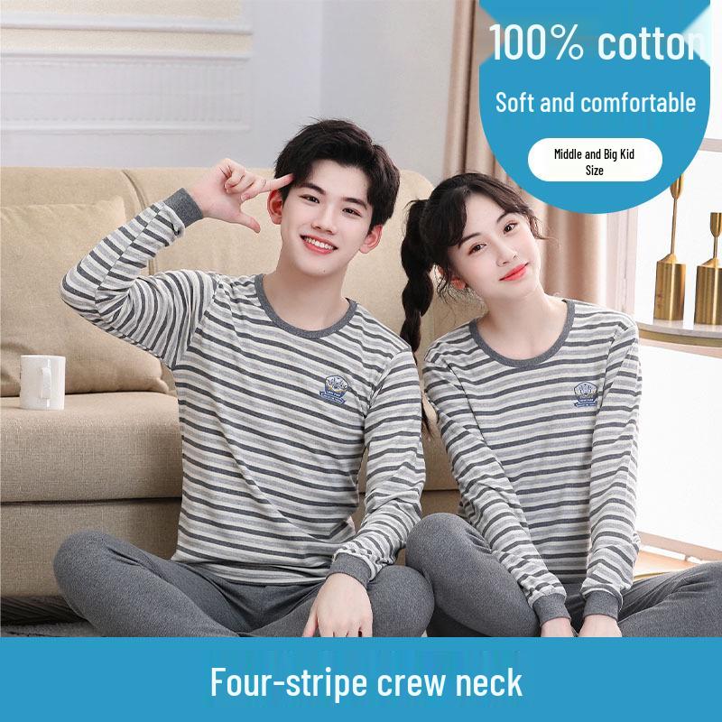 Children's Cotton Underwear & Pajama Set: Warm Wool Sweater, Bottoms for Boys & Girls, Autumn/Winter Comfort