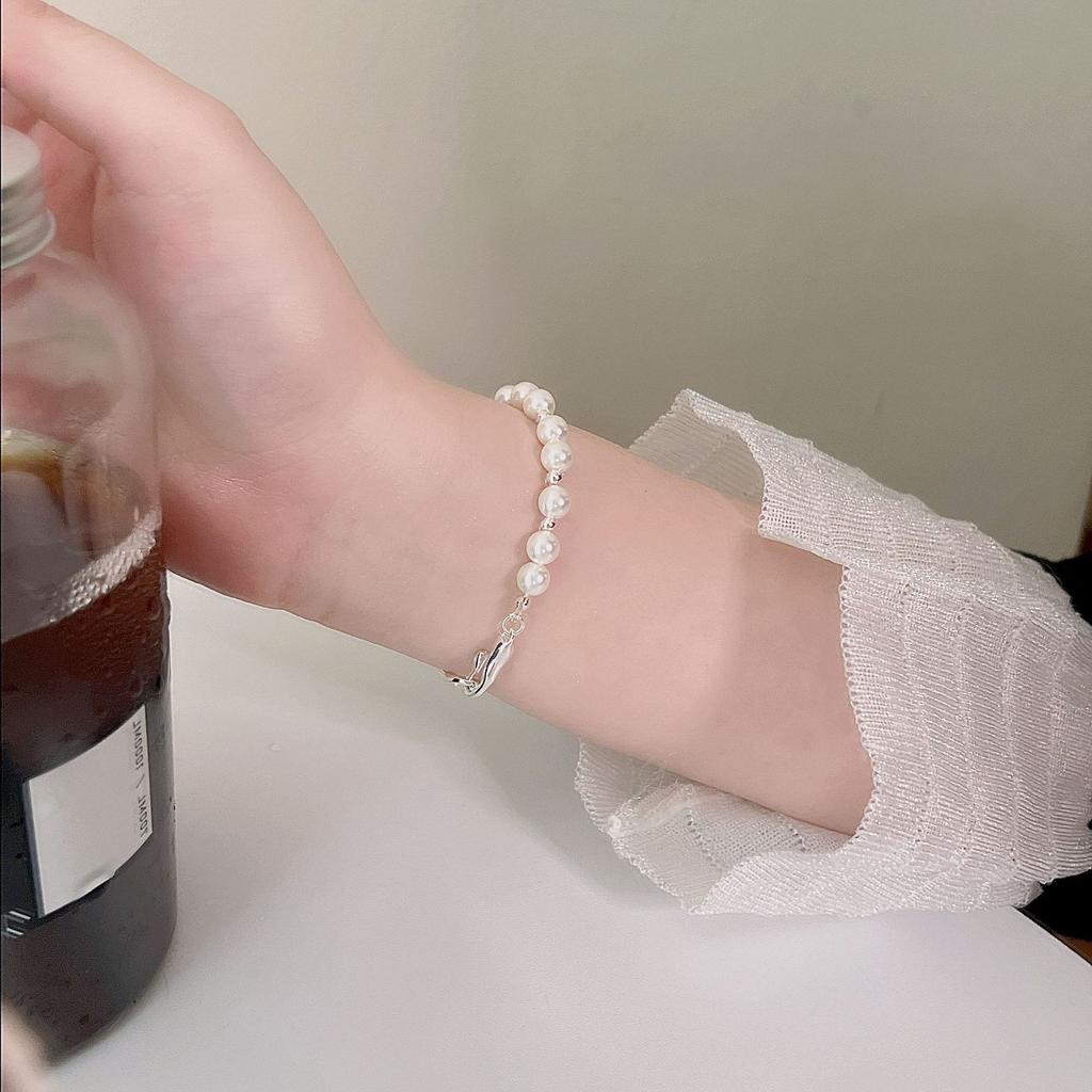 Irregular Natural Pearl Half Bracelet Bracelet Women'S Ins Style Personality Versatile Bracelet Jewelry Christmas Gift Quality