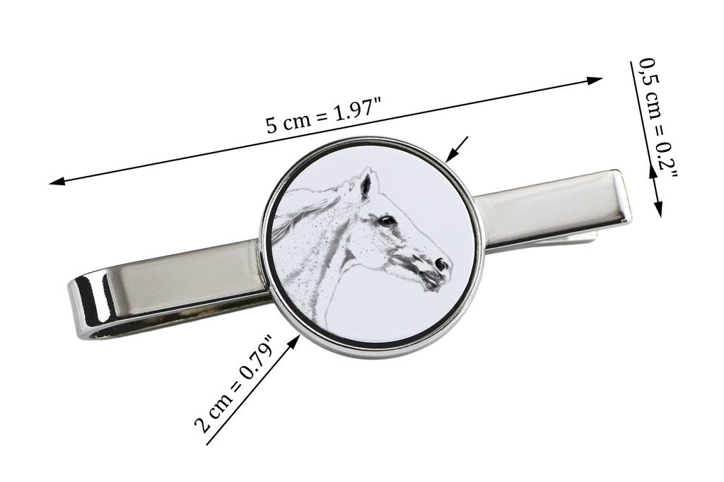 Czech Warmblood - tie clip with a horse, personalized tie clip, a unique gift for a man from the Art-Dog brand
