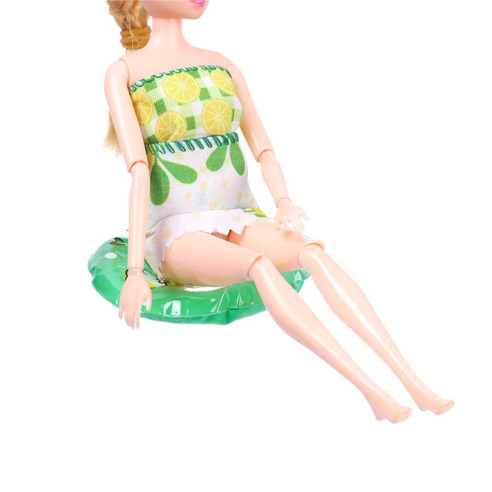 Play House Dolls Beach Supplies Miniature Swimming Ring Doll Lifebuoy Cartoon Animal Toy Lifebelt