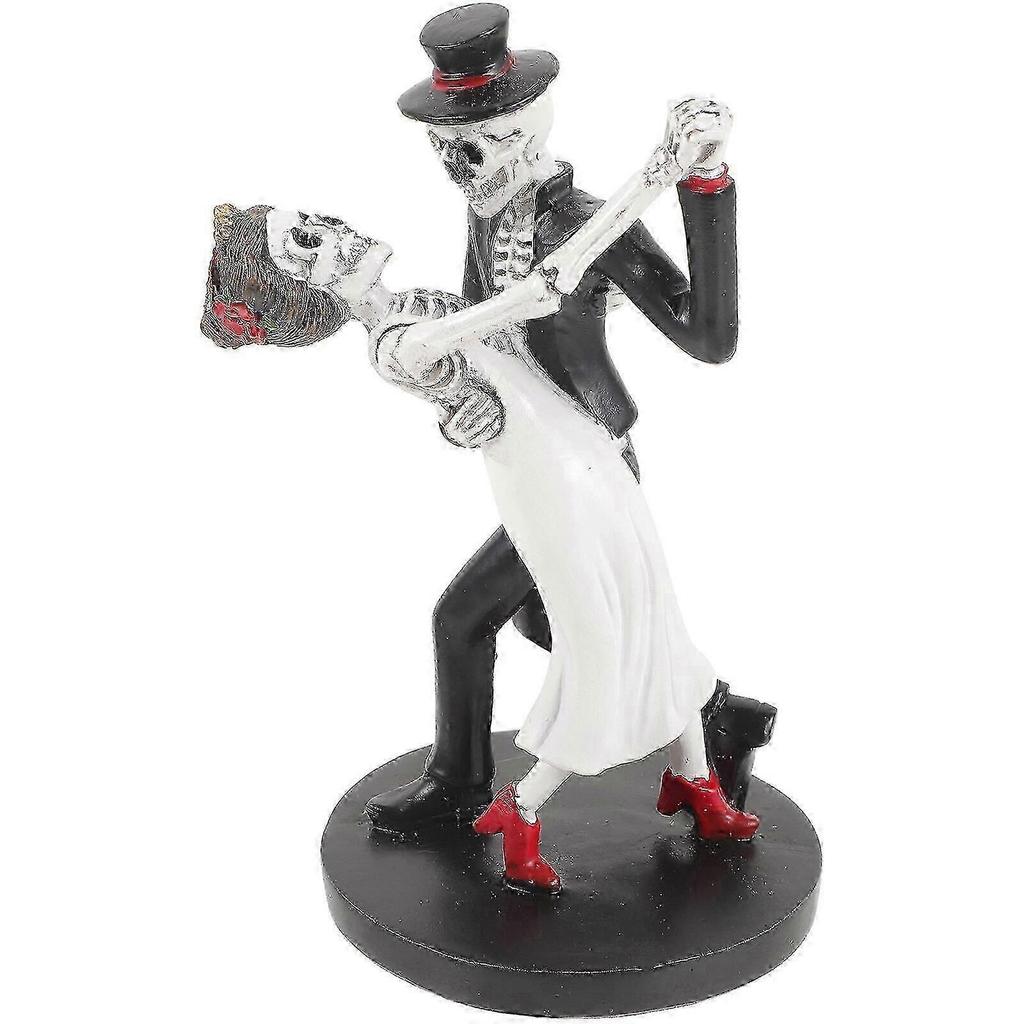 2025 Halloween Bride Groom Skeleton Statue Dancing Pose Couple Figurine Skulls Halloween Decord