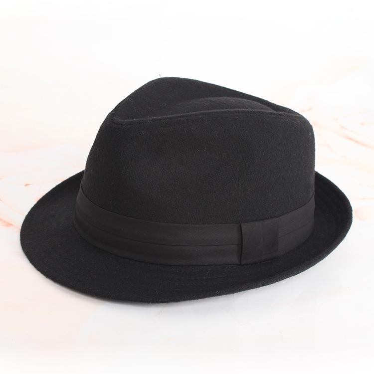 Spring Summer Men'S Woolen Fedoras Outdoors Unisex Keep Warm Rolled Brim Felt Hat British Retro Versatile Casual Gentleman Hat