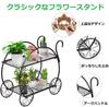 TANGKULA Garden Rack Flower Stand Iron Ivy Stand Gardening Rack Flower Rack Bonsai Shelf Plant Shelf Potted Plant Stand Flower Stand Iron Garden
