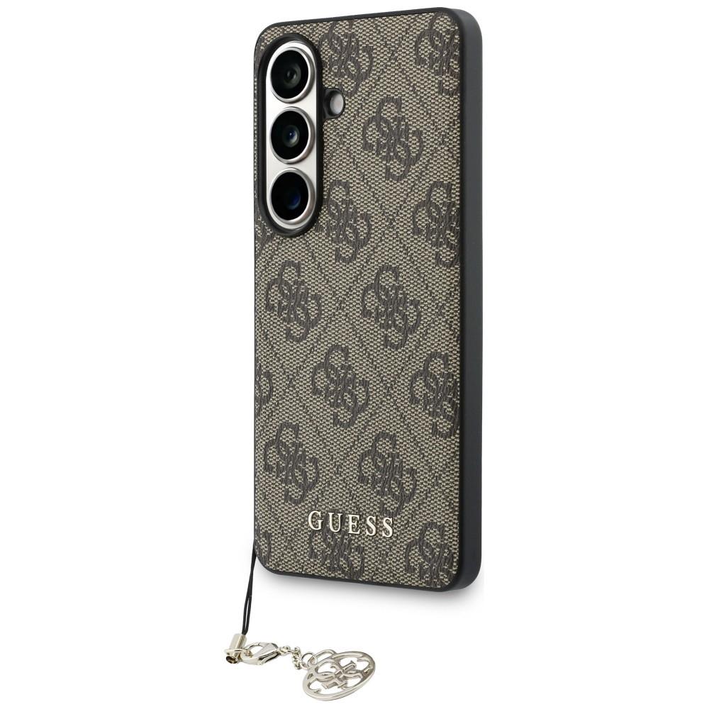 Guess 4G Classic Logo Charm MagSafe Case for Samsung Galaxy S26 Brown