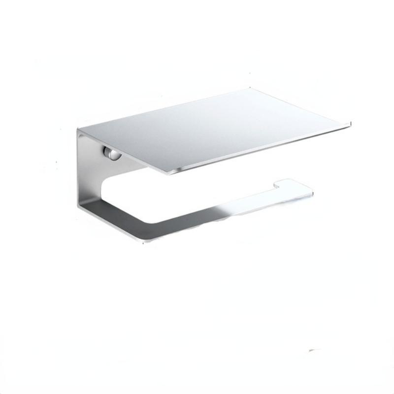 

1 шт. Держатель для салфеток из нержавеющей стали Подвесной держатель для туалетной бумаги Полка для полотенец Полка для мобильного телефона и мыла L белый