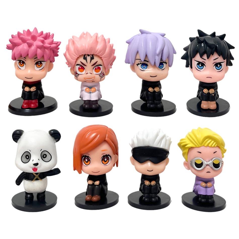 5/8pcs Anime Jujutsu Kaisen Figure 5-6.5cm Itadori Yuji  Action Figure Model PVC Doll Toy Collection Desktop Accessories Gift