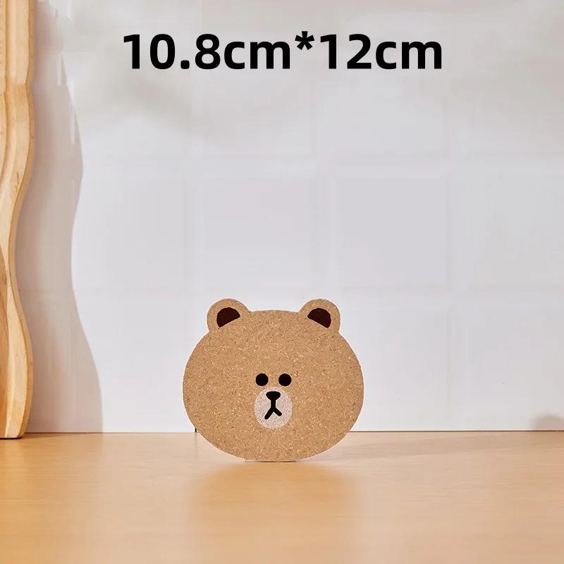 

Подставки из дерева Brown Bear с защитой от ожогов, теплоизоляция, нескользящие салфетки для кухонного стола, керамические коврики для кастрюль, подставки под домашнюю подставку