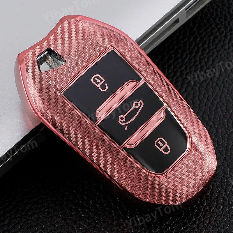 Neues weiches TPU-Autoschlüsselgehäuse, vollständige Abdeckung für Peugeot 308 408 508 2008 3008 4008 5008 Citroen C4 C4L C6 C3-XR Smart Shell-Zubehör