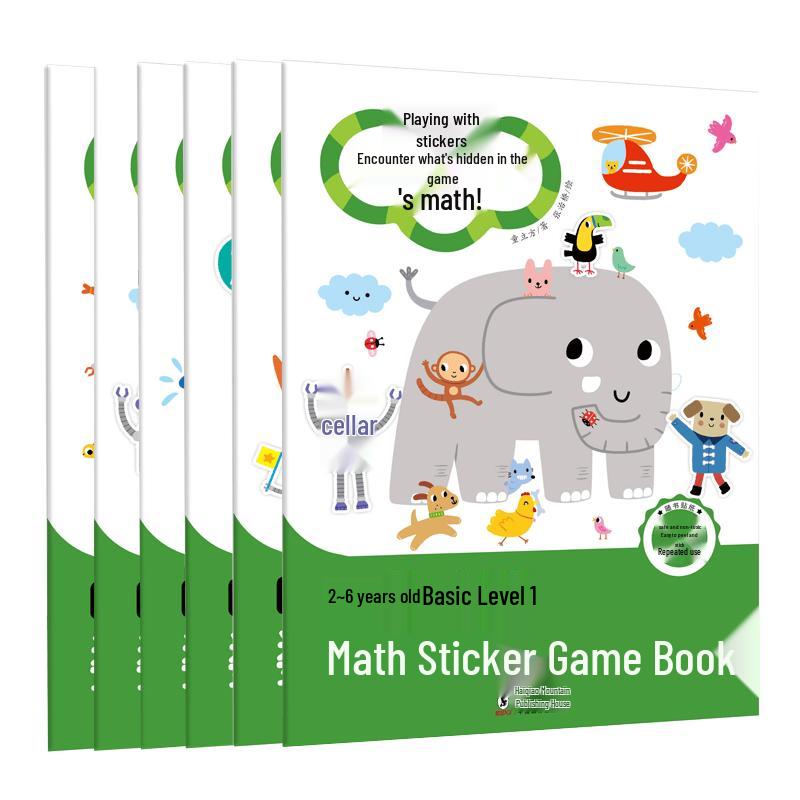 Math Sticker Game Book Set for Ages 2-6