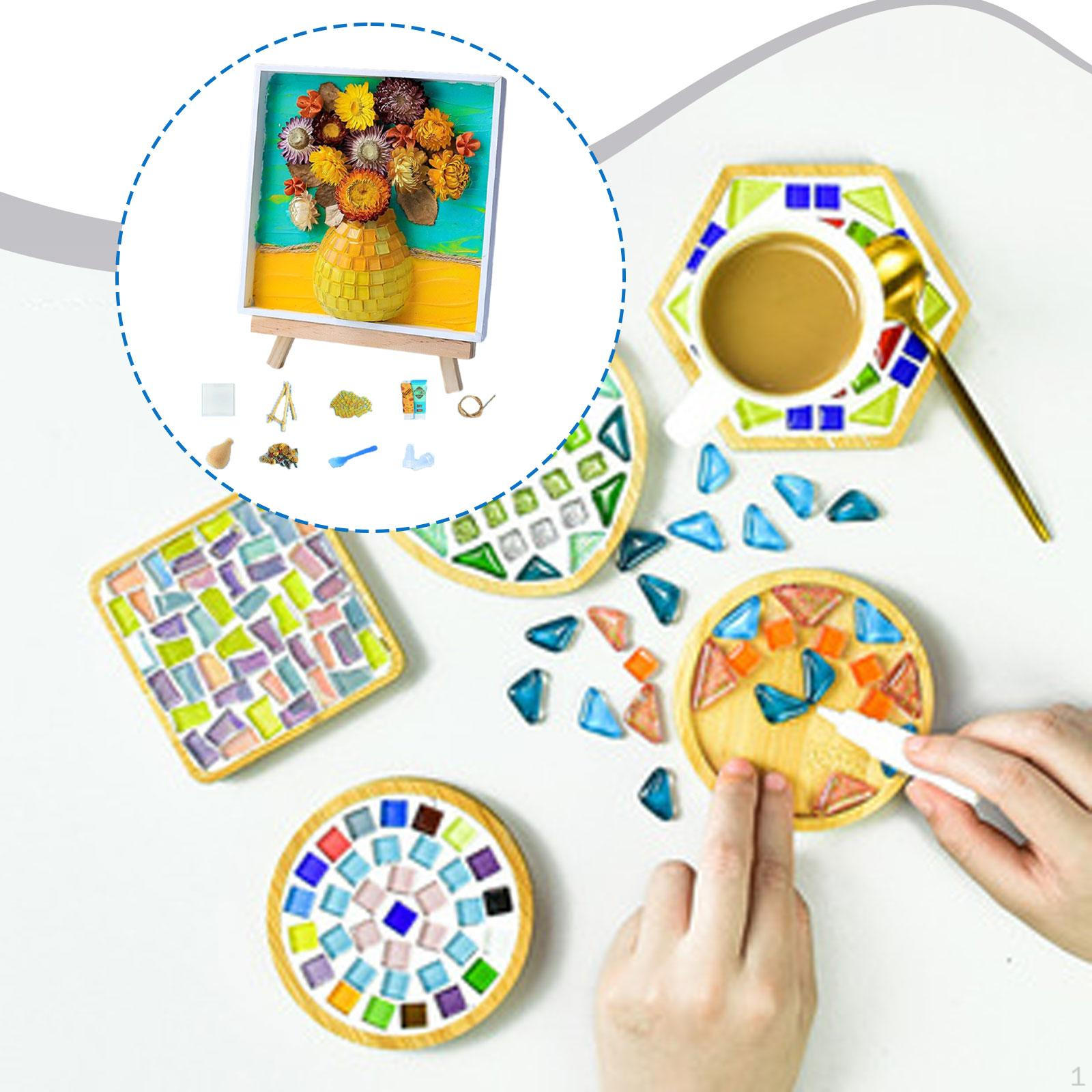 

DIY Mosaic Craft Kit Pasting Sticker Handicraft Kids Filling Accessories Style A Style C
