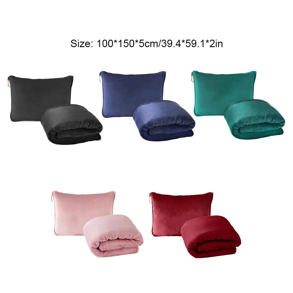 Lightweight Travel Blanket And Pillow Set Gifts For Travel Enthusiasts Portable Air Blanket