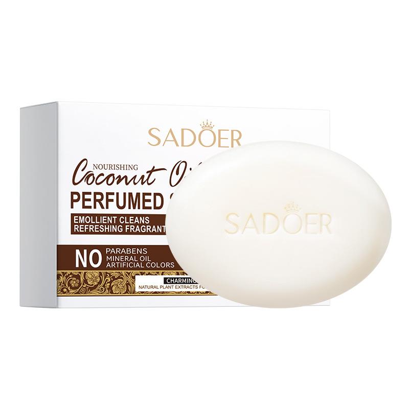 Nourishing Coconut Oil Perfumed Soap Body Cleansing Soap Moisturizing Fragrant Bath Soap with Foaming Net 100g 100G