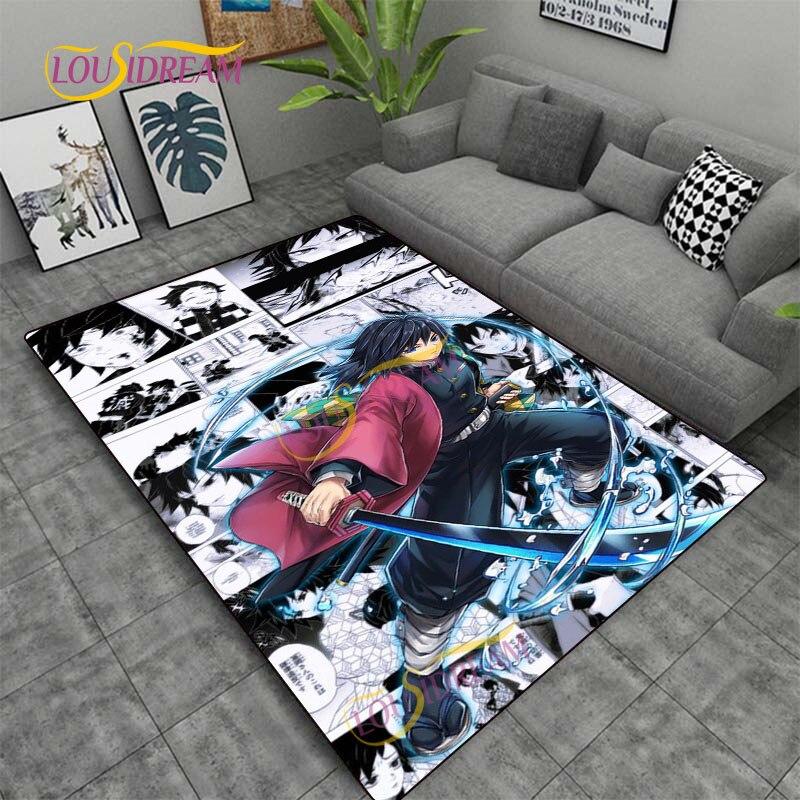 Demon Slayer Japan Cartoon Rug Kitchen Mat Bedroom Door Rug Living Room Carpet Children Game Soft Mat