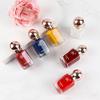 Color Nail Polish No Bake Oily Lasting Non-peelable Large Capacity Nail Care Nude Color Square Bottle 15ml